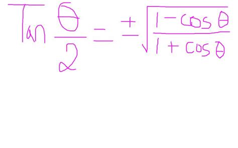 This pin shows the formula for the Half-Angle Identity of Tan ...