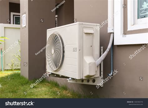 Air Conditioner Compressor Outdoor Unit Installed Stock Photo ...