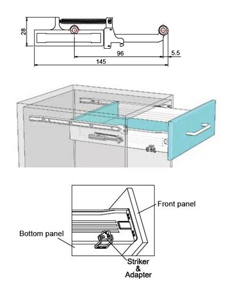 Soft Close Drawer Mechanism for Metal Drawers - Soft Close Mechanism - Unico Components