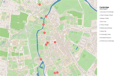 Cambridge Tourist Map Printable - Printable Maps