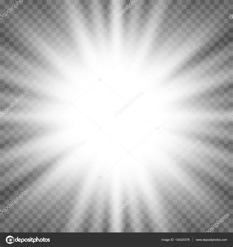 White glowing light burst explosion on transparent background. Bright flare effect decoration ...