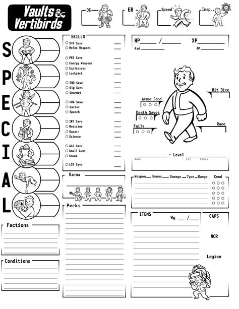 Fallout Style Character Sheets Dnd Character Sheet Fallout Rpg ...