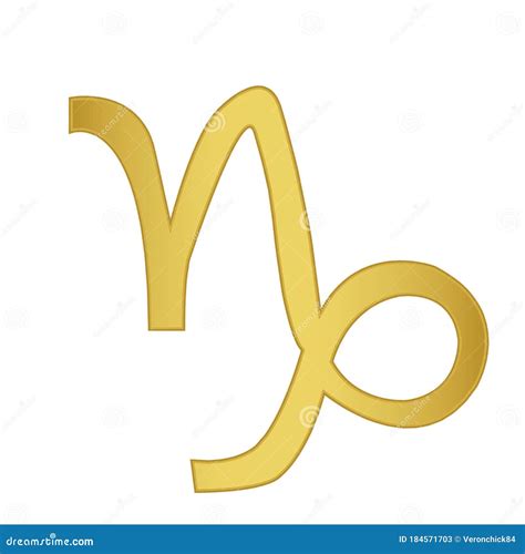 Golden Mountain Sea-goat Vector Icon. Zodiac Sign. Mountain Sea-goat Constellation Stock Vector ...