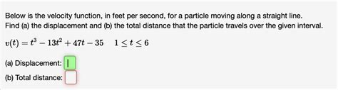 Solved Below is the velocity function, in feet per second, | Chegg.com