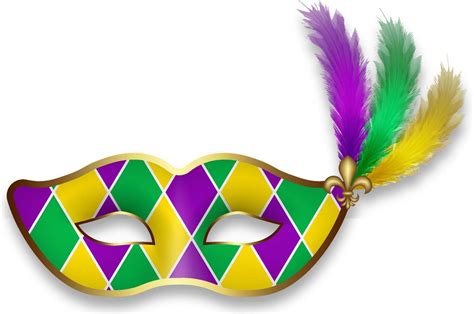 isolated mardi gras mask with colorful feathers 4971669 Vector Art at ...