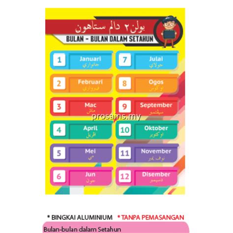 Nama Bulan Dalam Tulisan Jawi Assalamualaikum - PELAJARAN