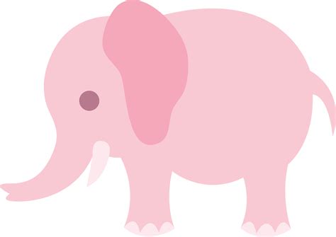 Little Pink Elephant Clip Art - Free Clip Art