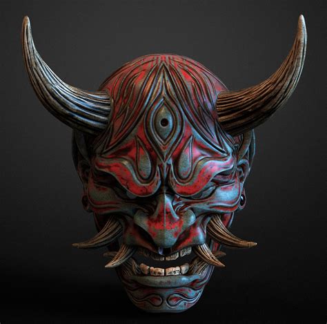 Japanische Hannya Maske Oni Dämon Maske Samurai Maske Modell - Etsy.de