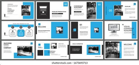 Presentation Slide Layout Template Design Blue Stock Vector (Royalty Free) 1673693713 | Shutterstock