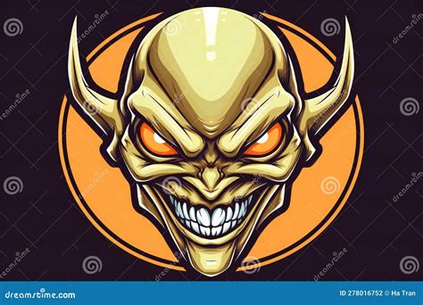 Devil Head Mascot, Esport Logo Design Stock Illustration - Illustration ...