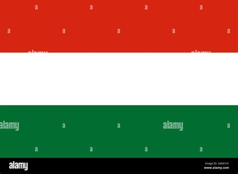 National flag of Hungary. original colors and proportion. Simply vector ...