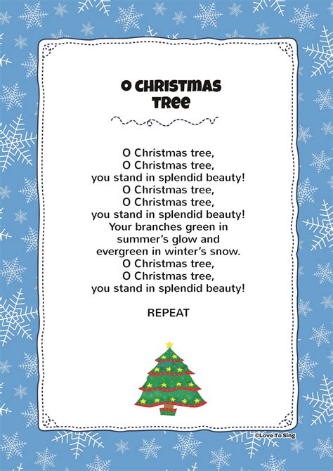 O Christmas Tree | Kids Video Song with FREE Lyrics & Activities! | Christmas carols lyrics ...