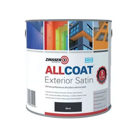 Zinsser Allcoat Exterior Satin 2.5l Black