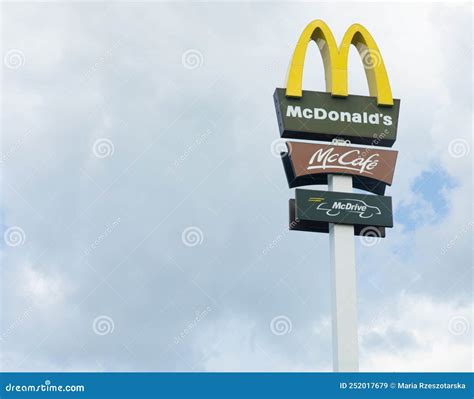 McDonalds And McCafe Fastfood Restaurant Inside Train Stration Berlin Hauptbahnhof Editorial ...