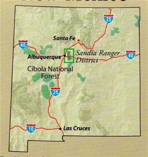 Cibola National Forest - Sandia Ranger District Map | REI Co-op