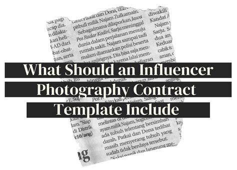 What Should an Influencer Photography Contract Template Include — Legally Hollywood