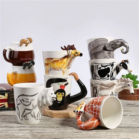 Aliexpress.com : Buy 3D Ceramic Animal Mug Coffee Milk Tea Mug Cute ...