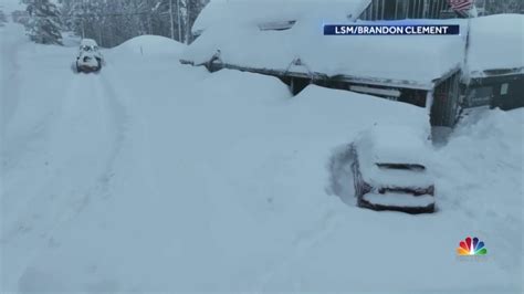 Storm blowing through California dumps snow in Sierra