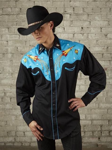 Rockmount Ranch Wear Men's Vintage Western Shirt: Fancy Atomic Cowboy ...