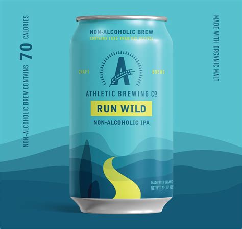 Athletic Brewing Company Run Wild IPA, Craft Non-Alcoholic Beer, 12 fl ...