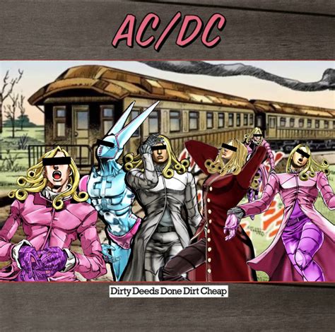 The Dirty Deeds Done Dirt Cheap album cover but it's Funny Valentine | /r/ShitPostCrusaders ...