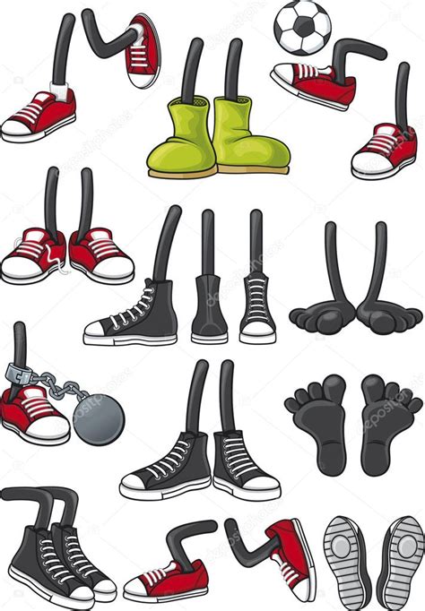 Cartoon Feet Collection — Stock Vector © scribbles-toons #20216359