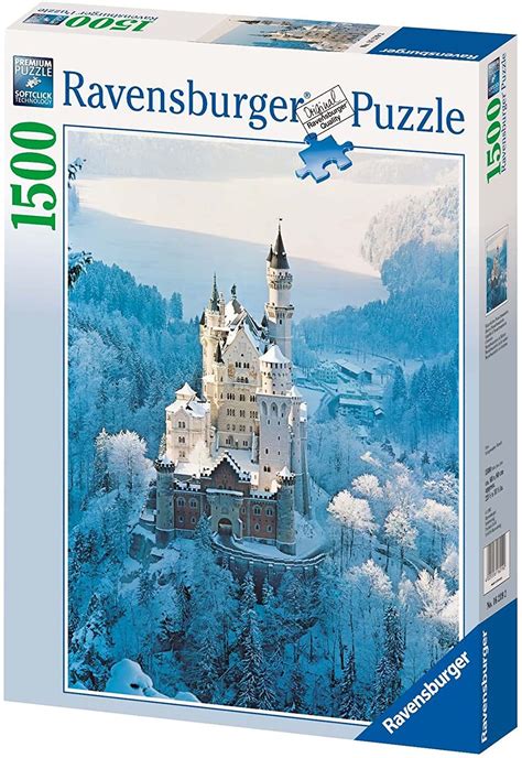 Ravensburger Neuschwanstein Castle in Winter 1500 Piece Puzzle 16219-2