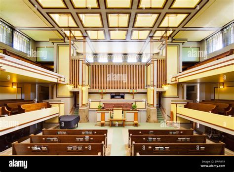 Unity Temple, Oak Park, Illinois, Frank Lloyd Wright Stock Photo - Alamy