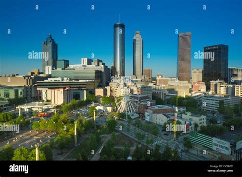 SKYVIEW FERRIS WHEEL CENTENNIAL OLYMPIC PARK DOWNTOWN SKYLINE ATLANTA ...