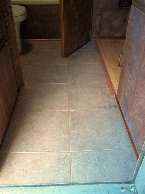 Just Camping Out: Our rotted camper floor: New tile to the rescue!
