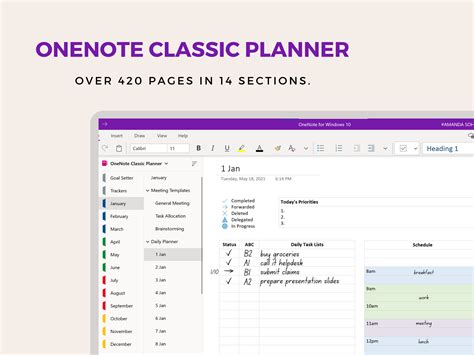 Onenote Template Onenote Digital Planner Task List - Etsy