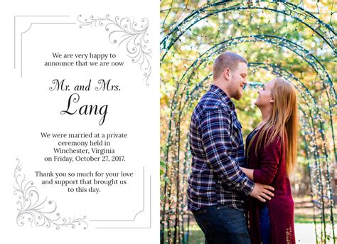 Wedding Announcement Cards | Elope in Virginia: Quick Marriages and ...