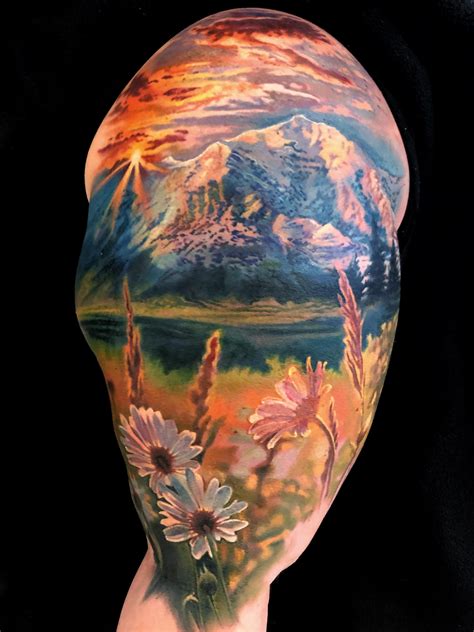 UTAH- full color tattoo done by me Megan Jean Morris. SLC Utah Mountain ...