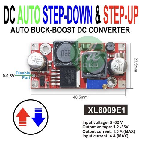 Modul Auto dc step up dan step down XL6009E1 | Lazada Indonesia