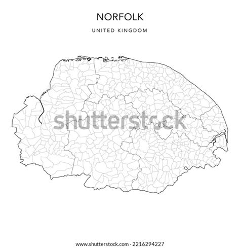 Administrative Map Norfolk County Districts Civil Stock Vector (Royalty Free) 2216294227 ...