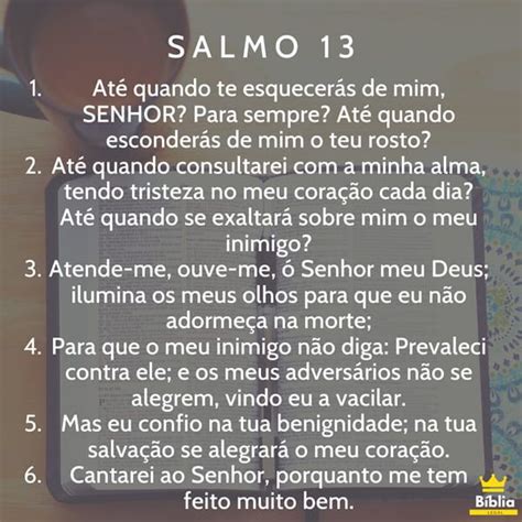 Salmo 13 - Ler, Ouvir e Imprimir | Todos os salmos, Salmos da bíblia, Salmo