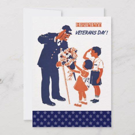 Vintage Design Veterans Day Flat Cards | Zazzle.com | Veterans day, Veteran, Vintage designs