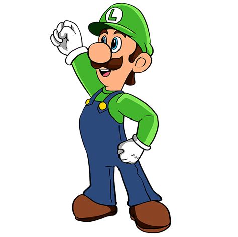 How to Draw Luigi from Super Mario Bros - Really Easy Drawing Tutorial