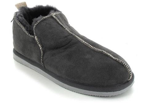 SHEPHERD | Men's Sheepskin Slipper Andy, Asphalt | Express Shipping