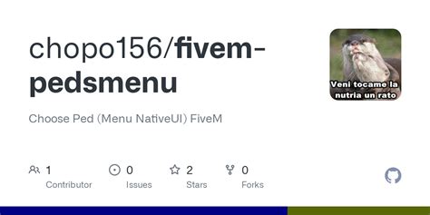 GitHub - chopo156/fivem-pedsmenu: Choose Ped (Menu NativeUI) FiveM