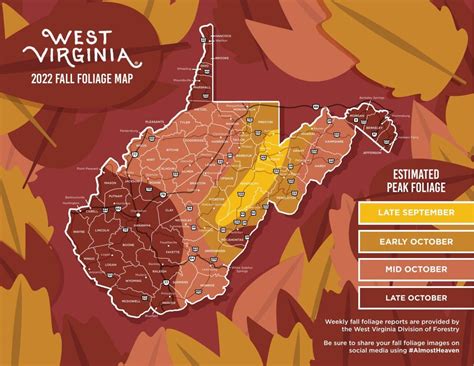 West Virginia rolls out fall foliage map, predicting late September ...