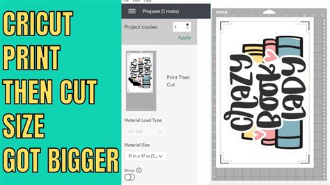 Cricut Print then cut on larger paper - Expanded sizes for Print and cut Make stickers - YouTube