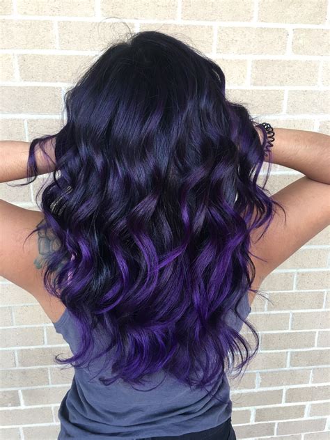 Purple And Black Ombre Hair