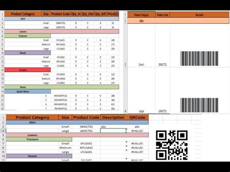 Smart Excel Barcode Inventory Template Tornado Diagram