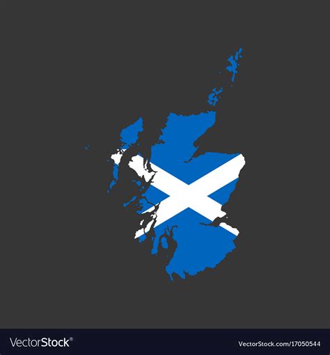 Scotland flag and map Royalty Free Vector Image