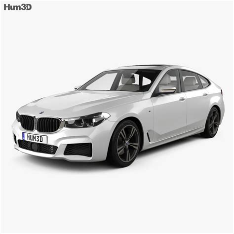 BMW 6 Series Gran Turismo M-Sport with HQ interior 2017 3D model - Vehicles on Hum3D