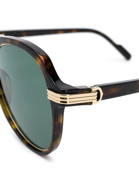 Cartier C Décor Oversized-frame Sunglasses in Brown for Men - Lyst