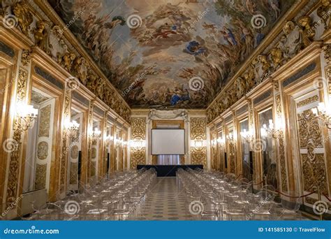 Panoramic View of Palazzo Medici Interior, Also Called Palazzo Medici Riccard Editorial Image ...