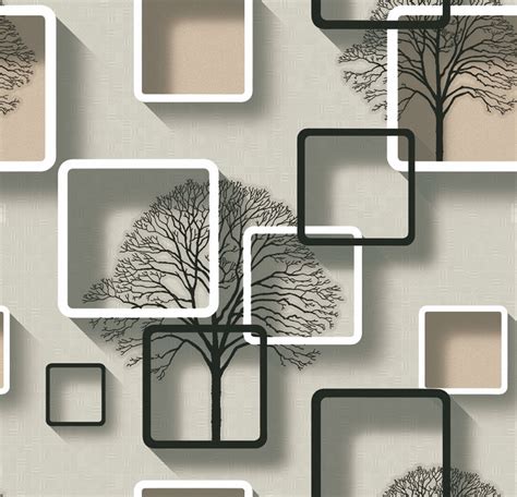 Modern Cream and Grey patterned 3D Wallpaper - 8132 - Decor City