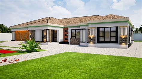 Simple and beautiful House design- 4 Bedroom plan | Tuscan roof House ...